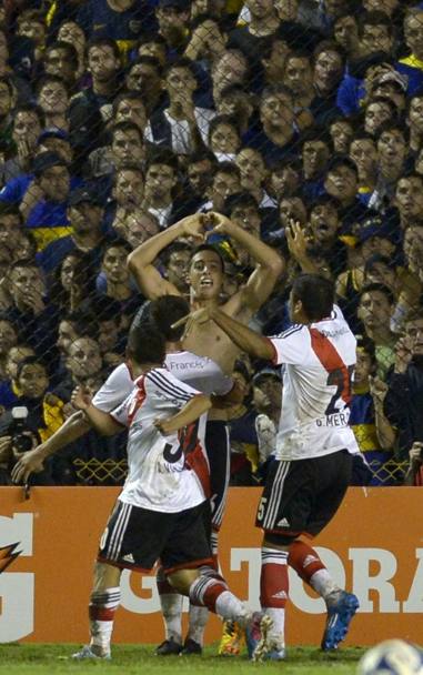 La felicit di Ramiro Funes Mori autore del gol vittoria River (Afp)